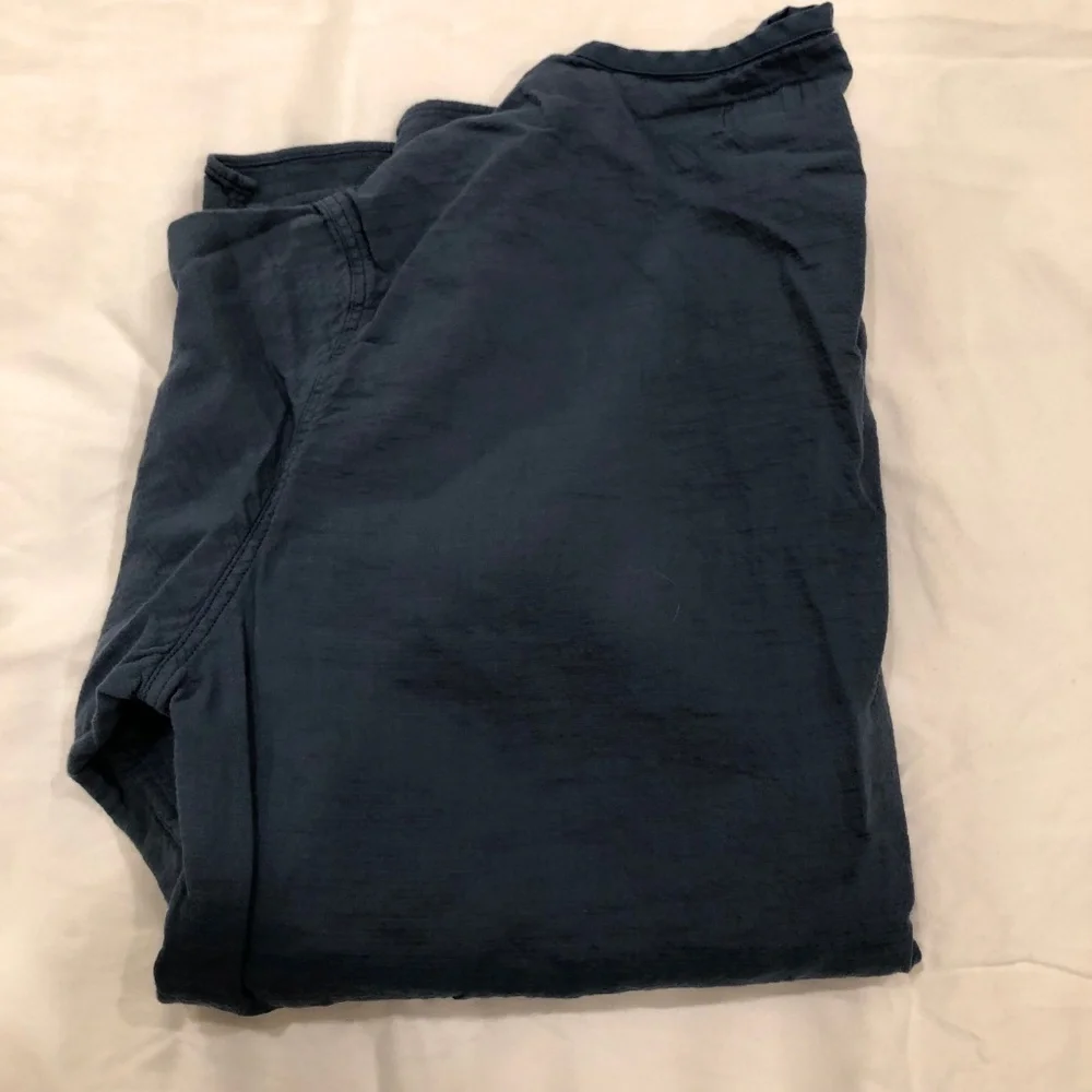 J. Crew Navy Double-faced garment-dyed pullover